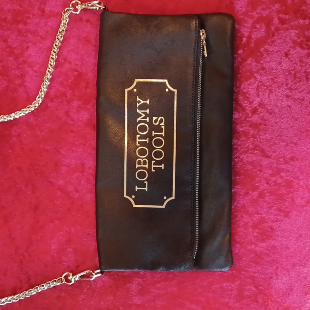 WITCHWOOD LOBOTOMY TOOLS FAUX LEATHER GOTH CLUTCH CROSSBODY